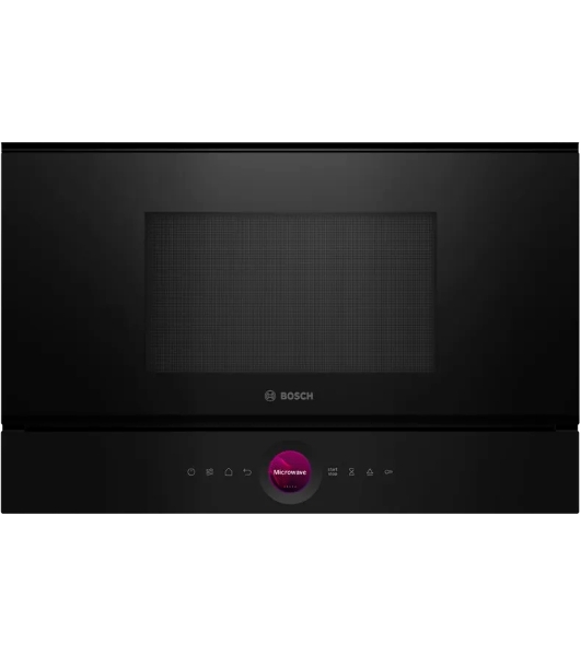 Встраиваемая микроволновая печь Bosch BER7321B1 900Вт, 5 режимов, кварцевый гриль,инвертер, 21 л, черный, петли справа