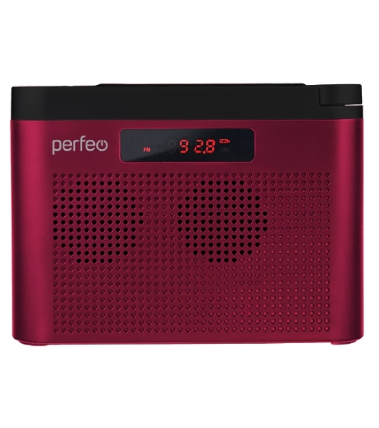 Радиоприемник Perfeo цифровой ТАЙГА FM+ 66-108МГц/ MP3/ встроенный аккум,USB/ бордовый (I70RED) PF_C4940