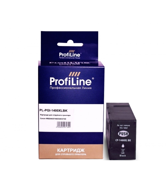 Картридж струйный ProfiLine PL-PGI-1400XLBK для принтеров Canon MB2040/MB2140/MB2340/MB2740 с чернилами Black
