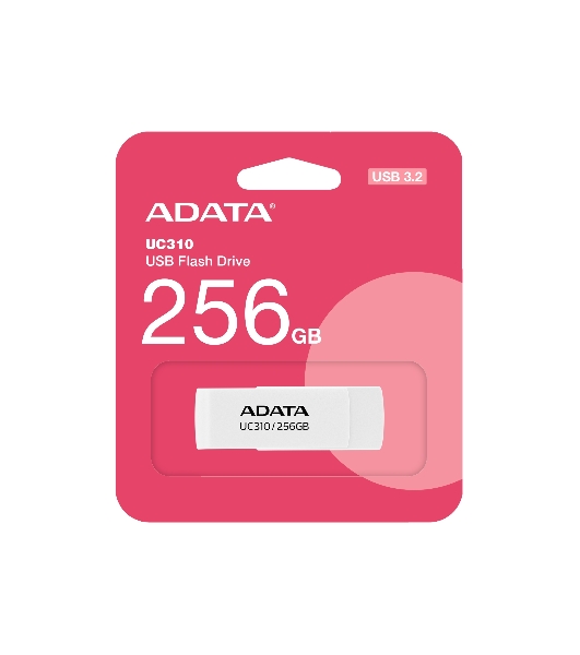 Флешка USB ADATA UC310 (UC310-256G-RWH), 256Gb, USB 3.2 Gen1, R/W 100/30, белый