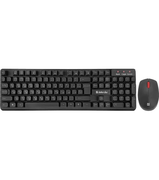 Комплект клавиатура+мышь Defender Milan C-992 беспроводной, USB, 1000 DPI, чёрный