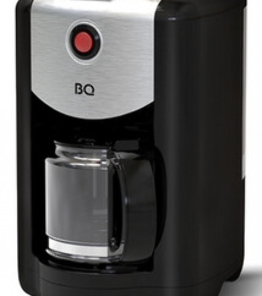 Кофеварка капельная со встроенной кофемолкой BQ CM1009 черный-стальной, исп. кофе - зерновой/молотый, 0.625 л, 700 Вт.