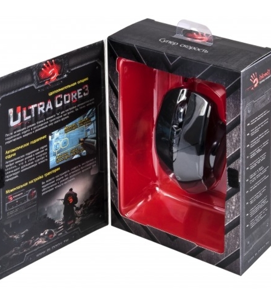Мышь проводная A4Tech Bloody V7 черный, 3200 dpi, USB Type-A, кнопки - 8