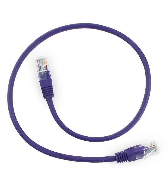 Патч-корд UTP Cablexpert cat.5e, 0.5м, литой, многожильный, фиолетовый