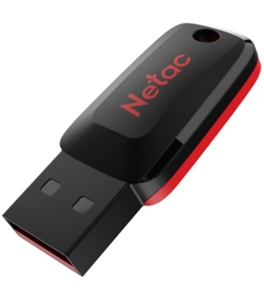 Флешка USB Netac U197 (NT03U197N-032G-20BK), 32Gb, USB 2.0, R/W 25/10, черный/красный