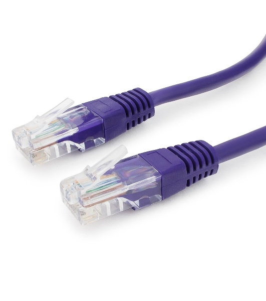 Патч-корд UTP Cablexpert cat.5e, 0.5м, литой, многожильный, фиолетовый