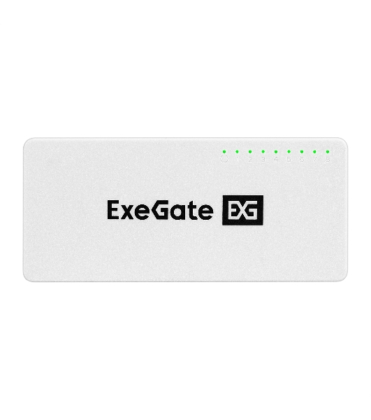 Коммутатор ExeGate EDES-1008C, 8×100 Мбит/с, неуправляемый