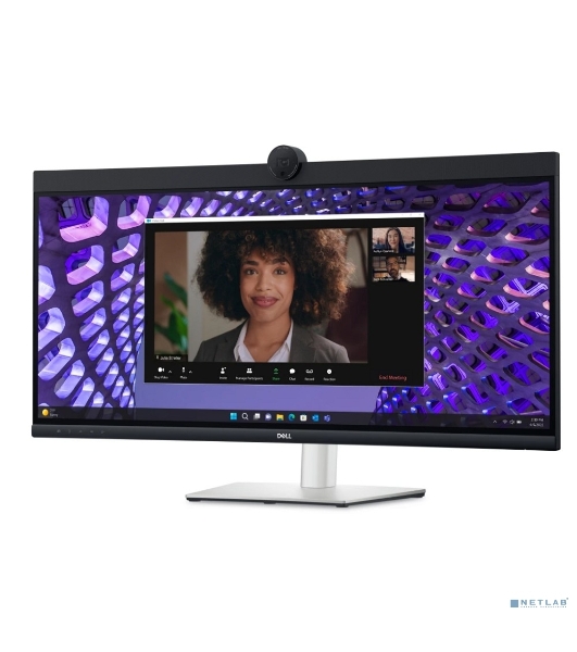Монитор 34' Dell P3424WEB IPS 3440x1440, 60 Гц, 5 мс, 21:9, 300 кд/м2, 1xHDMI, 1хDP, 2хUSB-C, RJ-45, 1x3.5 мм, черный/серебристый
