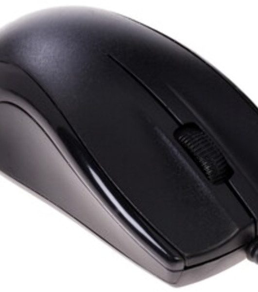 Мышь проводная Oklick 185M черный, 1200 dpi, USB, кнопки - 3