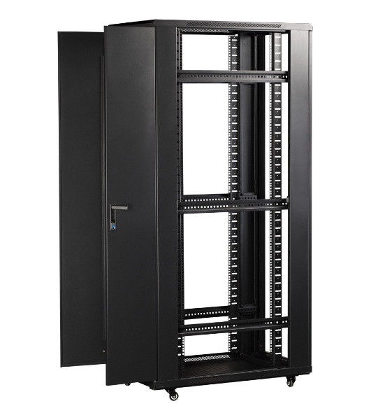 Шкаф 19' Business, 18U 600x800, черный, передняя дверь стекло, задняя дверь распашная металл