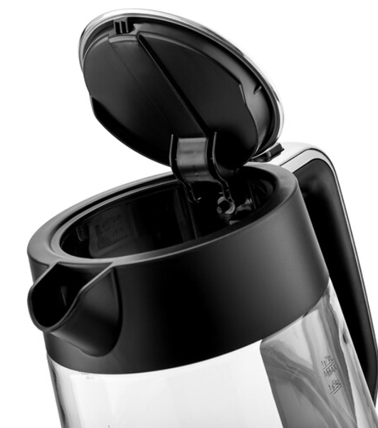 Электрочайник BRAYER BR6102 черный, 1.7 л, 2200 Вт, скрытый нагревательный элемент