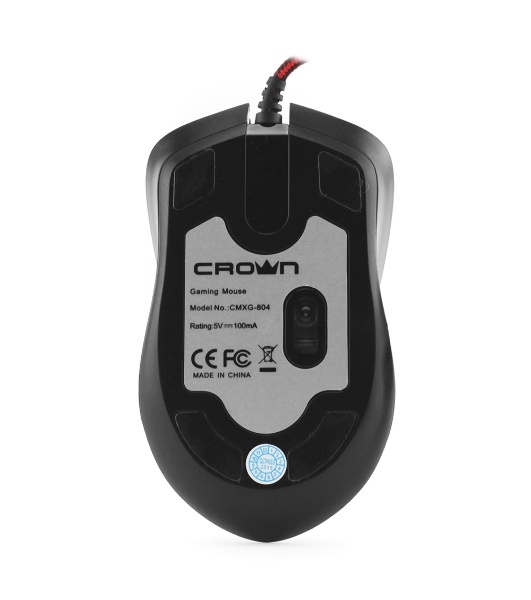 Мышь проводная Crown Gaming CMXG-804 черный, 2000 dpi, USB, кнопки - 9