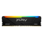 Оперативная память Kingston Fury Beast, DDR4, 32GB (2x16GB), 3200MHz, CL16, DIMM, с радиатором, RGB, черный, фото4