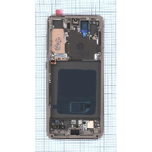 Дисплей (модуль) для Samsung Galaxy S21 5G SM-G991B в сборе с тачскрином и рамкой (OLED) фиолетовый