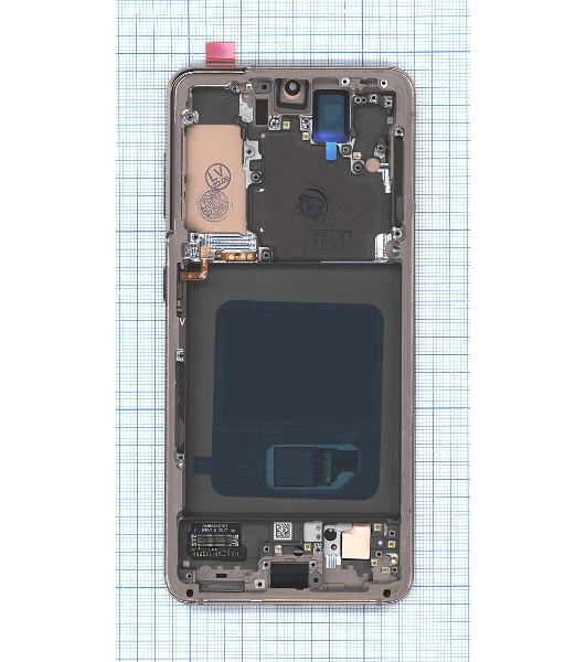 Дисплей (модуль) для Samsung Galaxy S21 5G SM-G991B в сборе с тачскрином и рамкой (OLED) фиолетовый