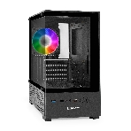 Компьютерный корпус Minitower ExeGate i3 SEA (mATX, без БП, 1*USB+1*USB 3.0, HD аудио, черный, 1 вент. 12см с RGb подсветкой, передняя и боковая панели - закаленное стекло), фото10