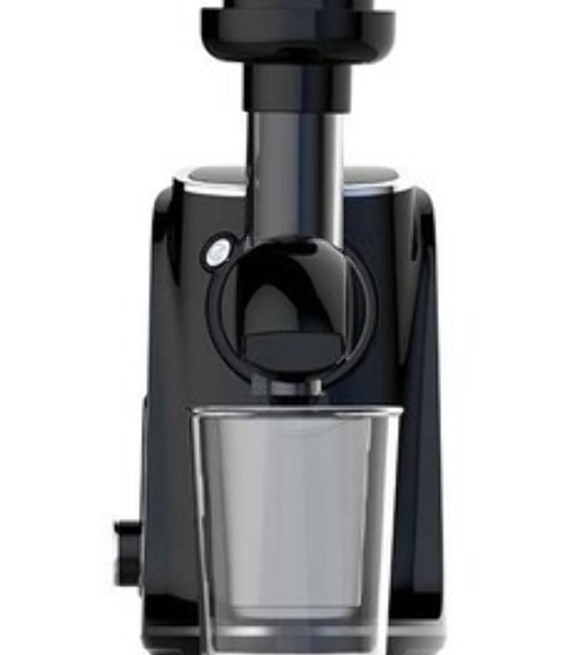Соковыжималка BQ J2001 чёрный/серебристый, шнековая горизонтальная, 150 Вт, 450 мл, электронное, реверс
