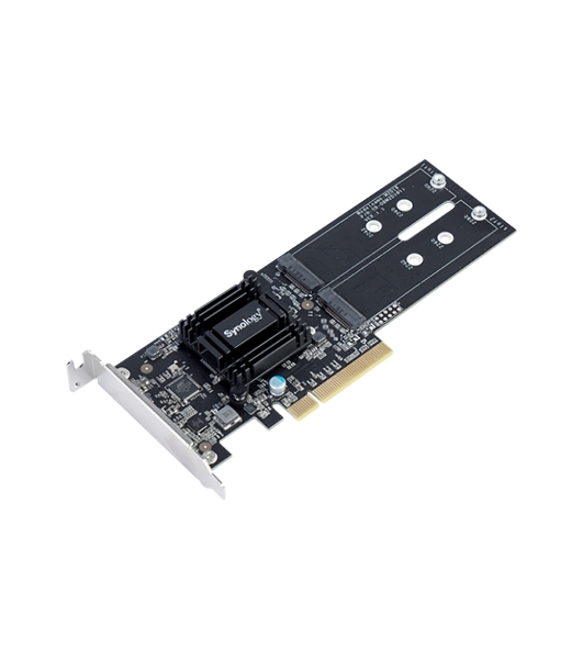 Адаптер Synology M.2 SSD-Sata, LP PCIe 2.0x8 (for DS1517+, DS1817+, DS3018xs, FS1018, RS1219+, for all xs/xs+ models) up to 2xSSD M.2 SATA