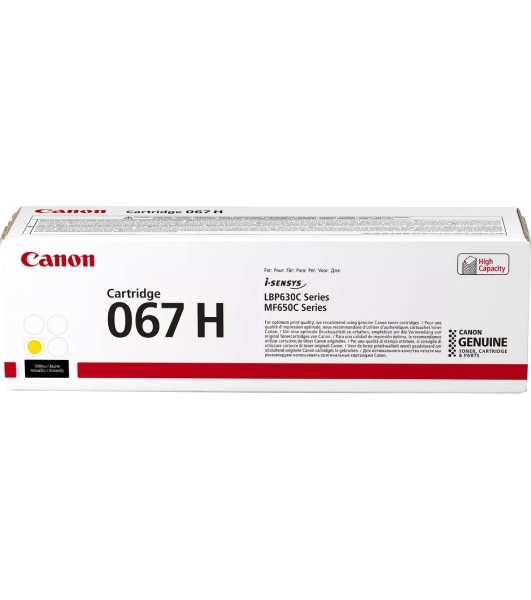 Картридж лазерный Canon CRG 067 HY (5103C002) желтый (24000 стр.) для Canon LBP631/633/MF651/655/657