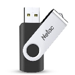 Флешка USB Netac U505 (NT03U505N-064G-20BK), 64Gb, USB 2.0, R/W 70/30, черный/серебристый, фото3