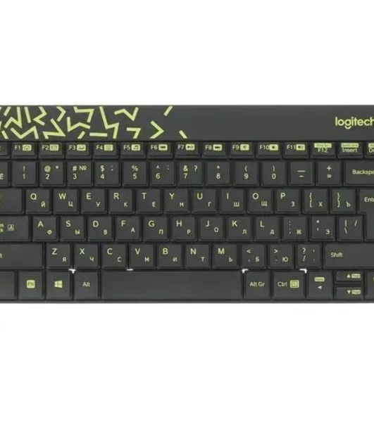 Комплект клавиатура+мышь Logitech MK240 Nano беспроводной, USB, 1000 DPI, чёрный