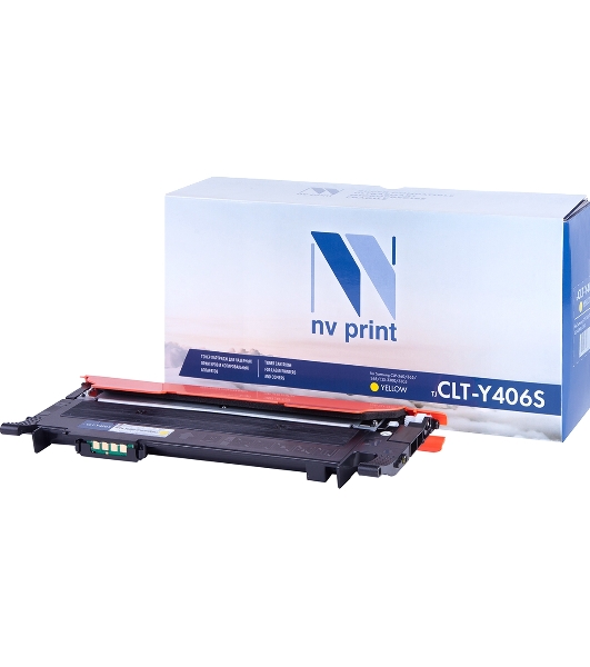 Картридж лазерный NVPrint совместимый Samsung CLT-Y406S Yellow для CLP-360/365/368/CLX-3300/3305 (1000k)