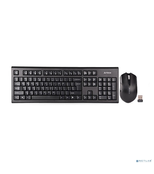 Комплект клавиатура+мышь A4Tech 3000NS беспроводной, USB, 1200 DPI, чёрный
