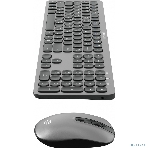 Комплект клавиатура+мышь Oklick 300M беспроводной, USB, 1600 DPI, серый/чёрный, фото29