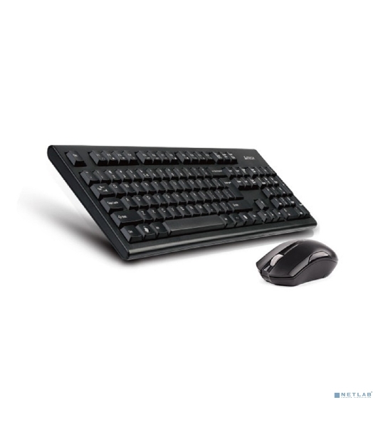 Комплект клавиатура+мышь A4Tech 3000NS беспроводной, USB, 1200 DPI, чёрный