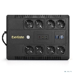 Источник бесперебойного питания ExeGate NEO NNB-1000.LED.AVR.8SH.CH 1000VA/650W, LED, AVR, 8*Schuko, 4*USB-порта для зарядки, черный, фото7