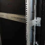 Шкаф серверный напольный 42U (800 1200) дверь перфорированная, задние двойные перфорированные, черный, фото 1