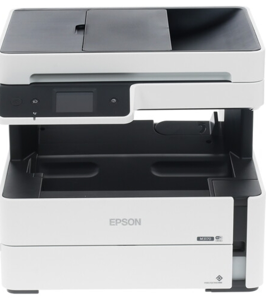 МФУ струйный Epson M3170 (C11CG92501), A4, ч/б, печ. до 39 стр/мин., 2400 x 1200 dpi (печать) 1200x2400dpi (скан.), USB, RJ-45, Wi-Fi, Air Print
