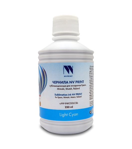 Чернила NVPrint сублимационные NV-INK250LCSb для аппаратов Epson, Mimaki, Mutoh, Roland (250мл) Light Cyan