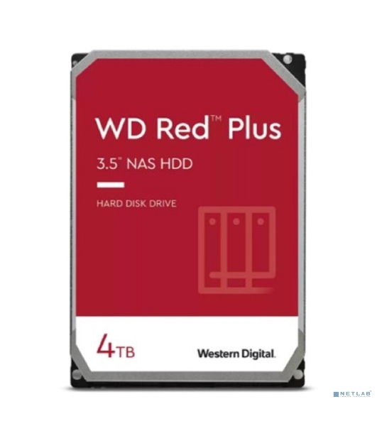 Жесткий диск Western Digital SATA 4Tb 5400 6Gb/S 256MB RED PLUS