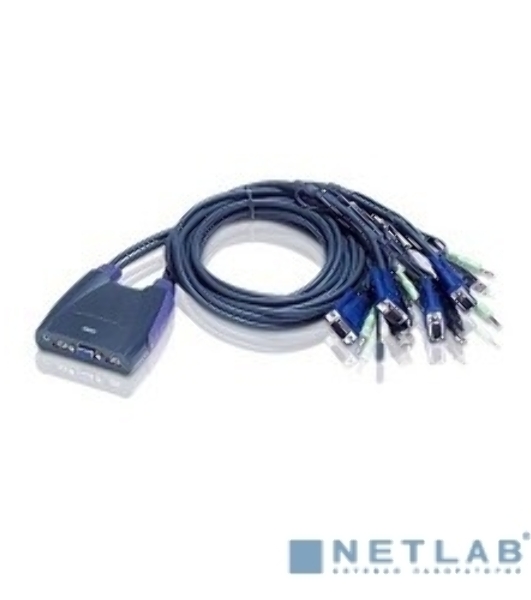 Переключатель электронный ATEN PETITE 4 PORT USB KVM SWITCH W/2.5M W/1.