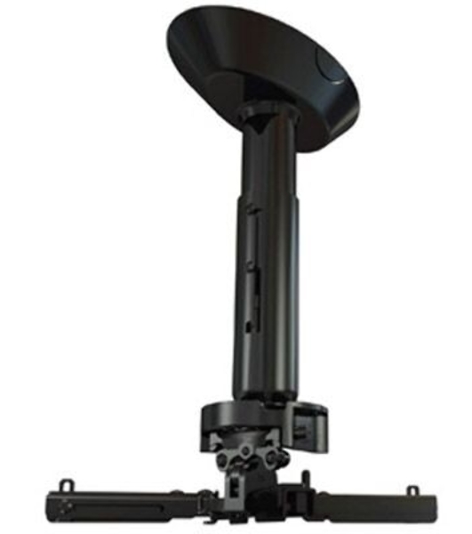 Универсальное потолочный комплект Wize Pro PR35A состоящий из крепления+штанги 60-90 см +площадки к потолку для проектора, максимальное расстояние между крепежными отверстиями 430 мм, наклон +/- 25°, поворот +/- 6°, вращение 360°, до 23 кг, черный