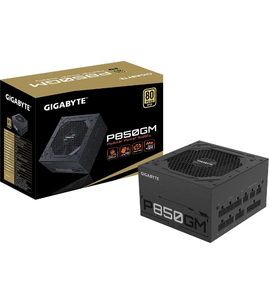 Блок питания Gigabyte GP-P850GM RTL, 850Вт, 80 PLUS Gold, 120мм, модульный, черный