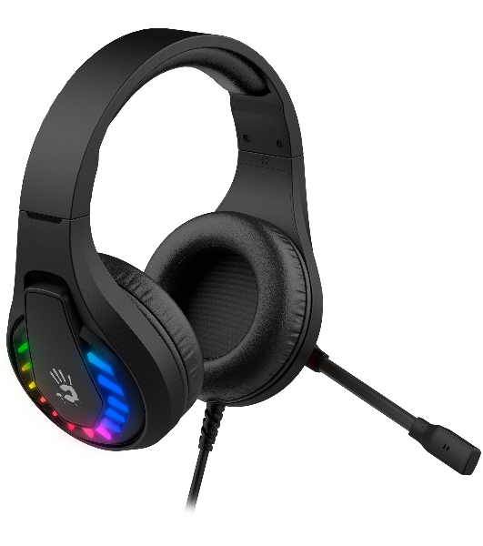 Гарнитура Bloody G230P чёрный, проводная, USB, подсветка