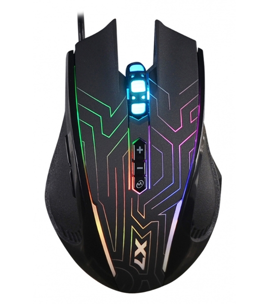 Мышь проводная A4Tech X87 черный, 2400 dpi, USB, кнопки - 8