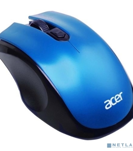 Мышь беспроводная Acer OMR031 черный/синий, 1600 dpi, радиоканал, USB, кнопки - 4
