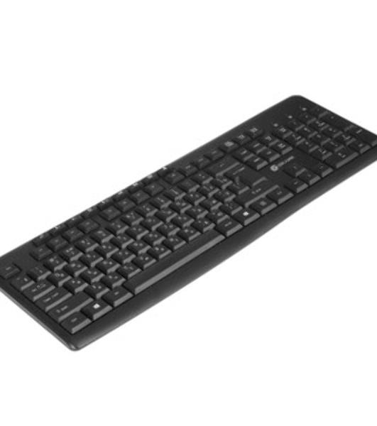 Комплект клавиатура+мышь Oklick 225M беспроводной, USB, 1200 DPI, чёрный