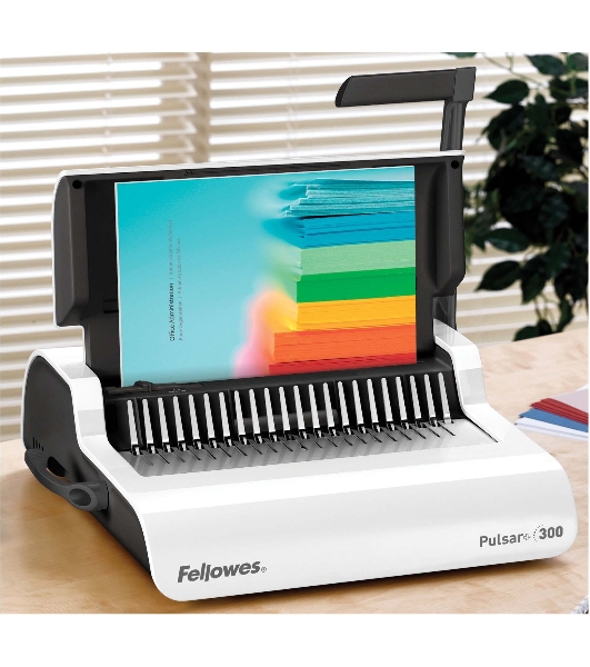 Переплетчик Fellowes Pulsar+ (FS-56276) A4/перф.17л.сшив/макс.300л./пластик.пруж. (6-38мм)
