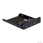 Планка USB на переднюю панель ExeGate U3H-623, 3,5', 3*USB3.0+1*TypeC, черная, металл, подсоединение к мат. плате12, фото4