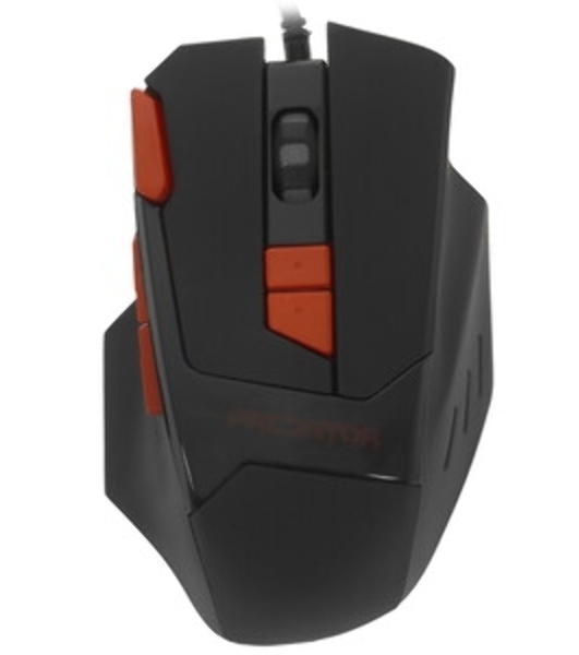 Мышь проводная Qumo Predator M80 черный, 3200 dpi, USB, кнопки - 8