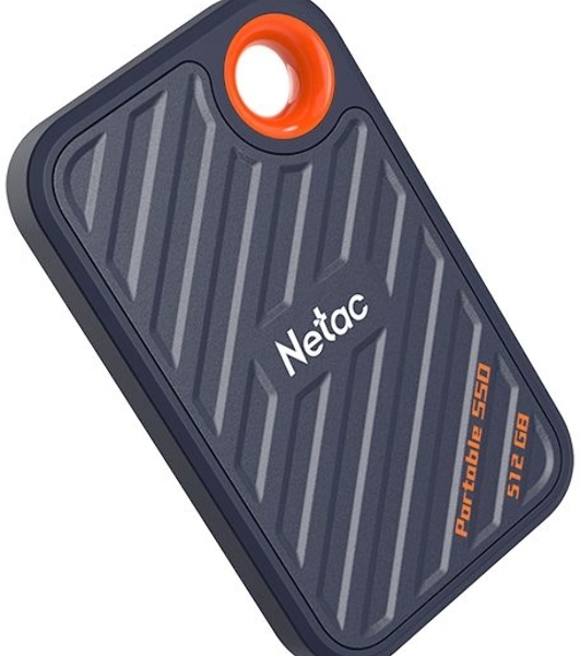 Внешний SSD Netac ZX20, 512 Gb, USB 3.2 Gen 2x2 Type-C, R/W 2000/1800, черный