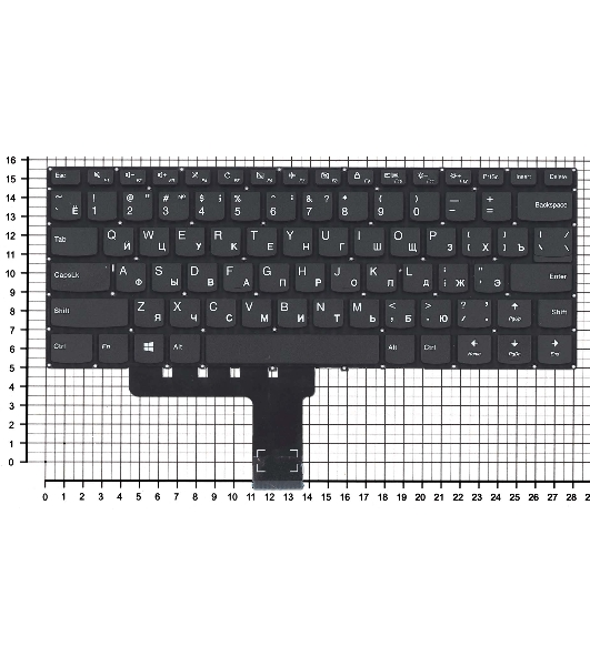 Клавиатура для ноутбука Lenovo IdeaPad 310-14ISK черная