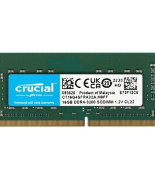Оперативная память Crucial, DDR4, 16GB (1x16 GB), 3200 MHz, CL22, UDIMM