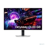 Монитор 32' Samsung OLED серебристый OLED 3840x2160, 240 Гц, 0.03 мс, 16:9, 260 кд/м², 2xHDMI 2.1, DP 1.4, 3.5 Jack, USB Hub (2x USB 3.2), FreeSync, HDR10+, Edge Lighting, изогнутый, серебристый, фото11