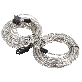 Кабель-адаптер VCOM VUS7049-20M USB2.0-repeater, удлинительный активный <Am-->Af 20м