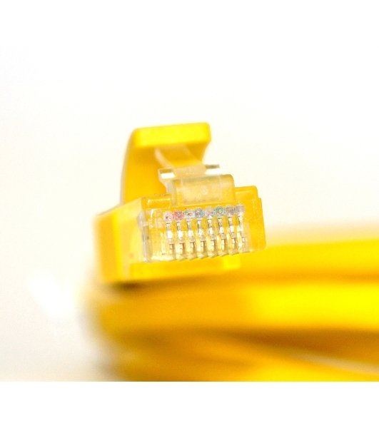 Патч-корд Greenconnect UTP прямой ethernet 0.5m cat.5е, RJ45, литой (Желтый) (GCR-LNC02-0.5m)